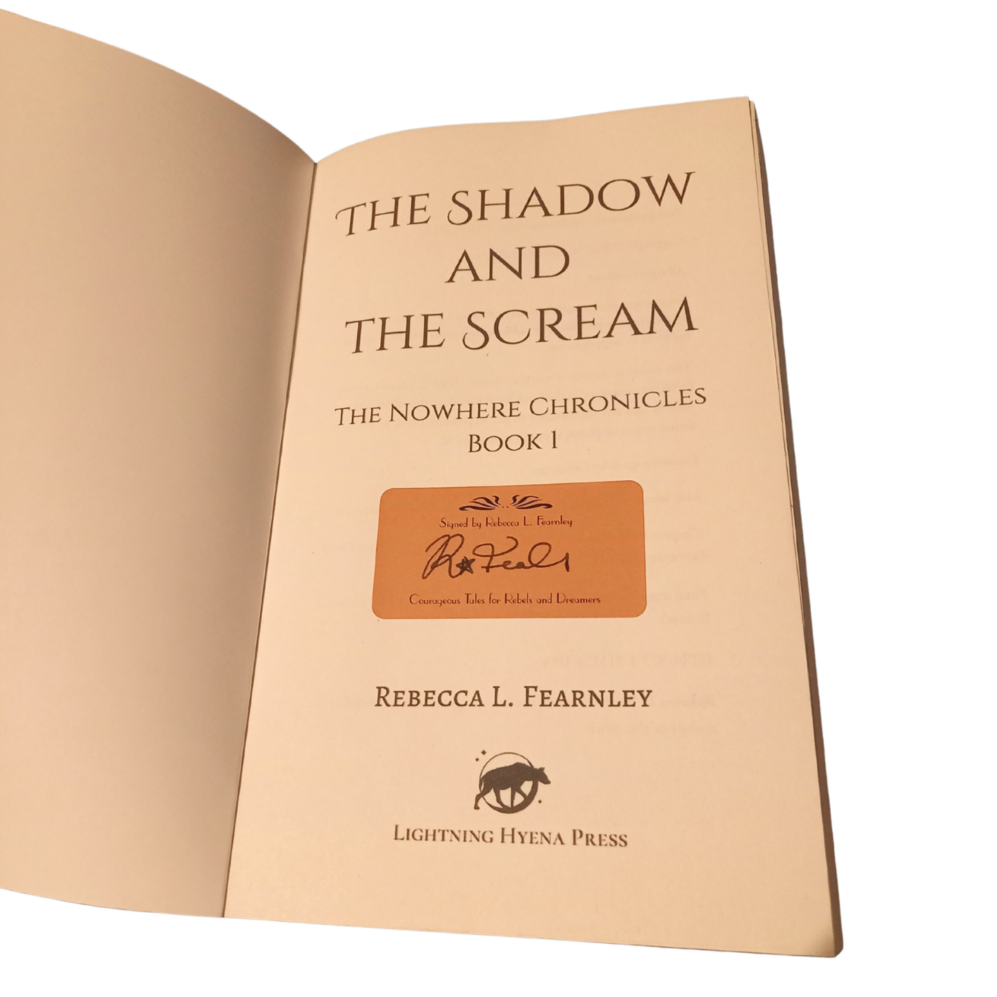 signed bookplates on title page of book