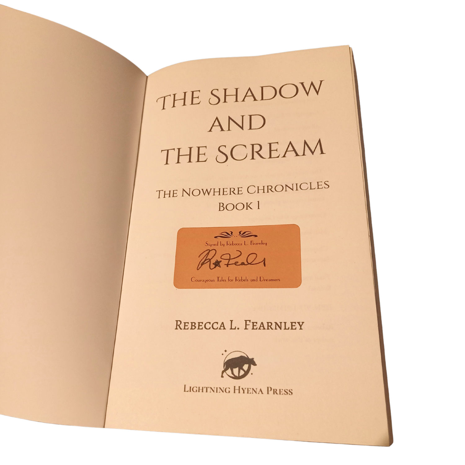 signed bookplates on title page of book