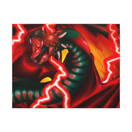 'Wriggler' Print Art Canvas, Wall Decor, Fantasy Wall Art, Fantasy Character Art